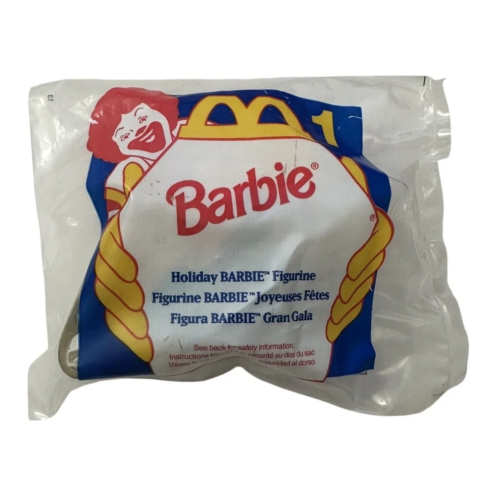 Mattel 1995 Holiday Barbie 1 In Sleigh McDonalds Happy Meal Christmas Toy NIP